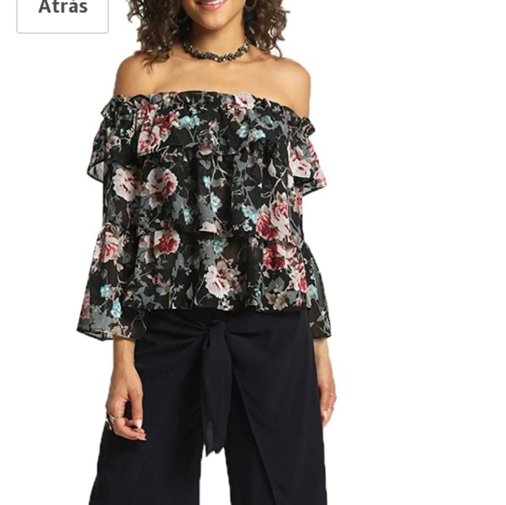 NWT Anthro Sans Souci Floral Off the Shoulder Blou